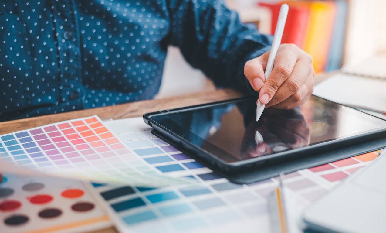 graphic design portfolio desk